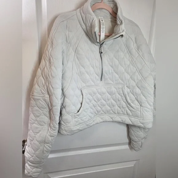 Lululemon✨Scuba Oversized Quilted Half Zip✨Plush Insulated Bone cream✨ NEW✨XL - Picture 10 of 16